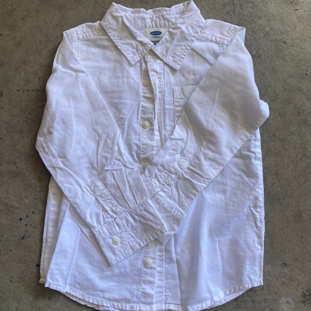 Boys Old Navy White Shirt, 5T